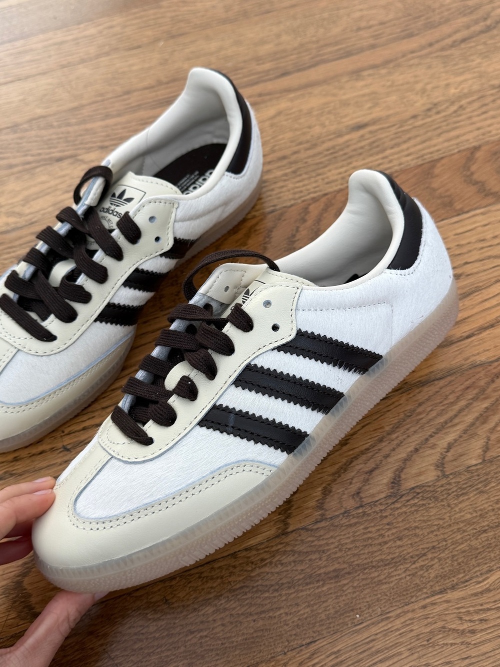 adidas Samba OG Crew White Mystic Brown Pony - Picture 3 of 7